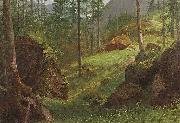 Albert Bierstadt Wooded Hillside oil painting